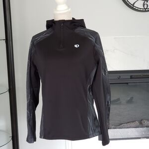 Pearl Izumi Elite cycling 1/4 Zip Women's Jacket With Hood Size Large Black